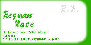 rezman mate business card